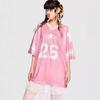 European and American Y2K Retro Basketball Style Loose Hip-hop Round Neck Top