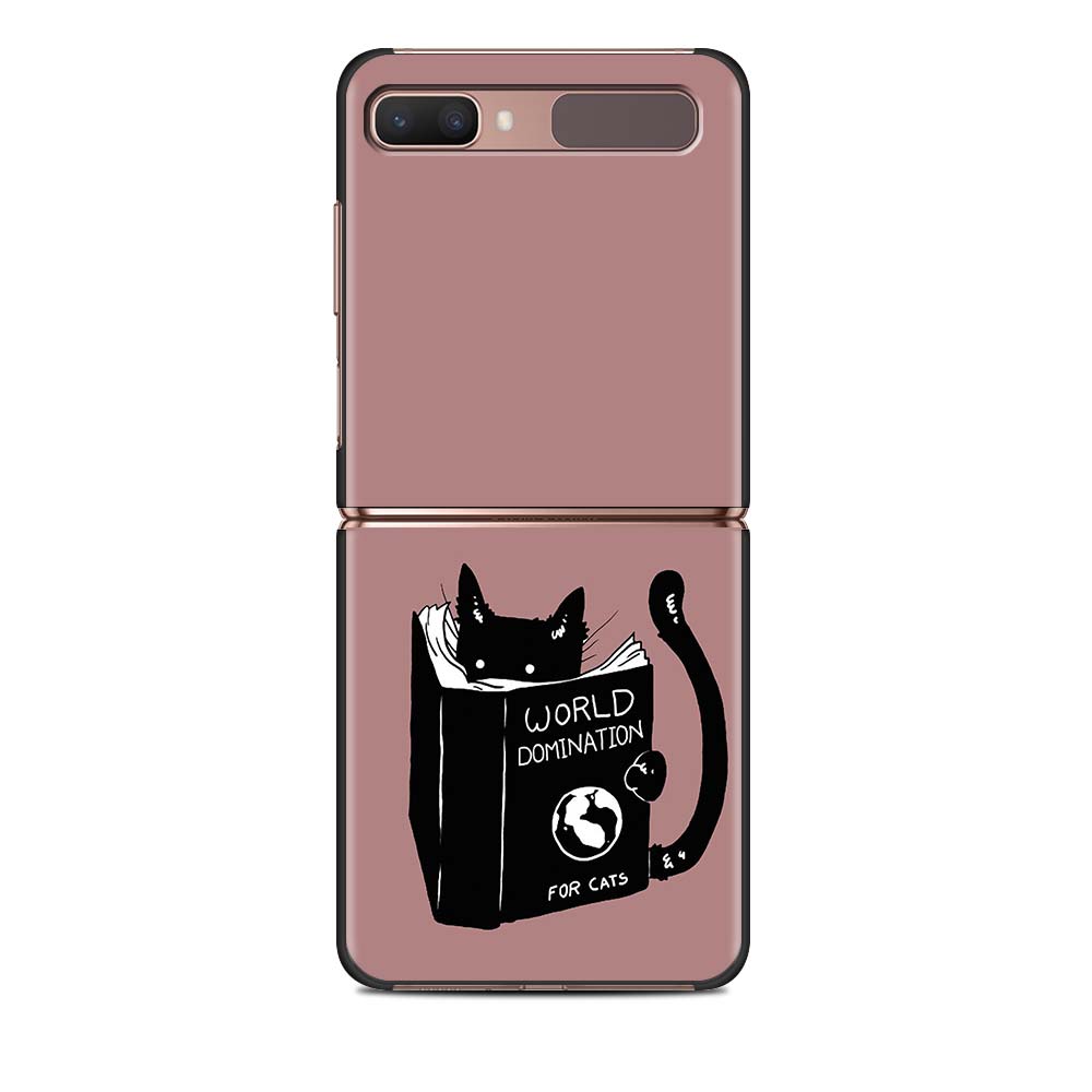 Забавный черный кот милый роскошный складной жесткий чехол для Samsung Z Flip Phone Case для Galaxy Z Flip Z Flip3 5G Back Cover Fundas