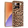 Для Xiaomi 15 Чехол с леопардовым принтом Покрытие из ПУ-кожи PC+TPU Электрооцинкованный Чехол для телефона