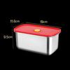Stainless Steel Lunch Bento Box with Lid Sealed Food Fruit Storage Container Refrigerator Fresh-Keeping Boxes Kitchen Tableware