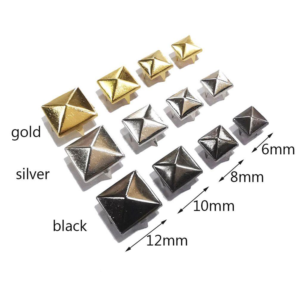 for Hat,Bag,Clothes Pyramid Shape Quality Sewing Decor Garment Supplies DIY Studs Square Rivets