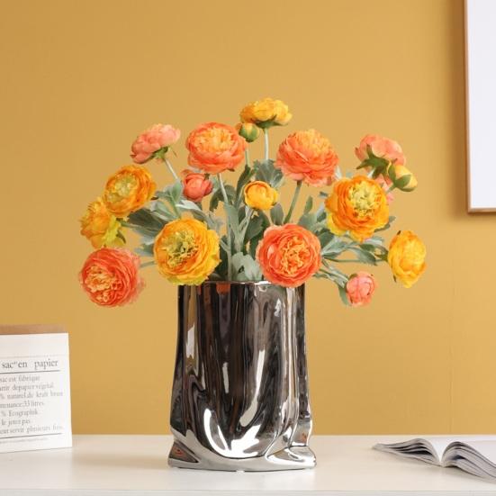 Искусственный пион с 3 головками, реалистичный, устойчивый к выцветанию цветочная композиция, реквизит для фото, макет сцены, искусственный шелковый цветок для свадебного декора сада