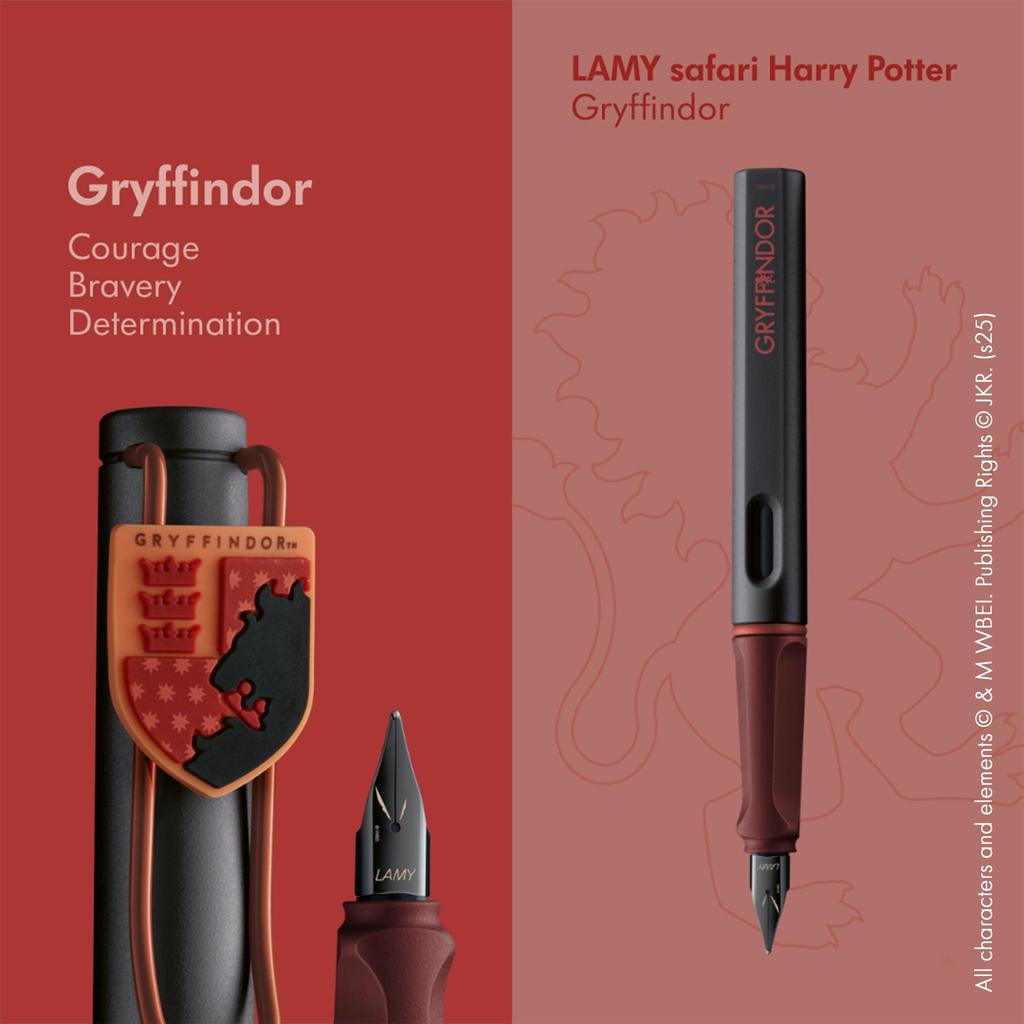 Fountain Pen LAMY Extra Fine Nib Gryffindor Edition T10 Blue Ink Cartridge Right Handed
