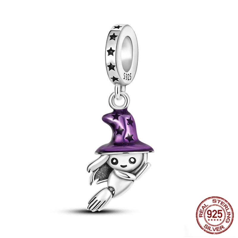 925 Стерлинговое Серебро Красочный Ловец Снов Светящийся Светлячок Подарок Самолет Земля Шармы Подходят Оригинальный Подвеска DIY Изготовление Ювелирных Изделий