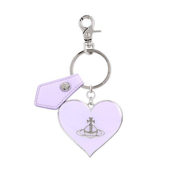 Брелок Vivienne Westwood Saffiano с молотковым покрытием, зеркалом в форме сердца и логотипом Orb 8203011wu Om0014