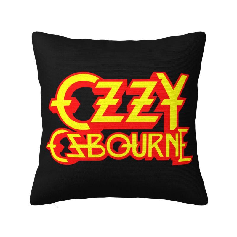Custom Ozzy Osbourne Metal Rock Print Pillowcase Square Pillow Case x Inch Soft Polyester Cushion Cover for Home Office Car