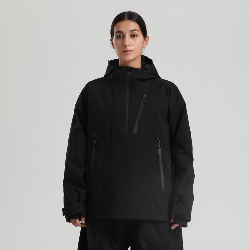 Мужская и женская куртка-пуловер для катания на лыжах, сноубордическое пальто, водонепроницаемые зимние мешковатые куртки от снега с капюшоном, ветрозащитные, теплые, с утеплителем, для активного отдыха, куртки для катания на лыжах