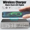 Многофункциональное беспроводное зарядное устройство для наушников, будильник, светодиодный цифровой термометр для iPhone 16, станция быстрой зарядки Samsung