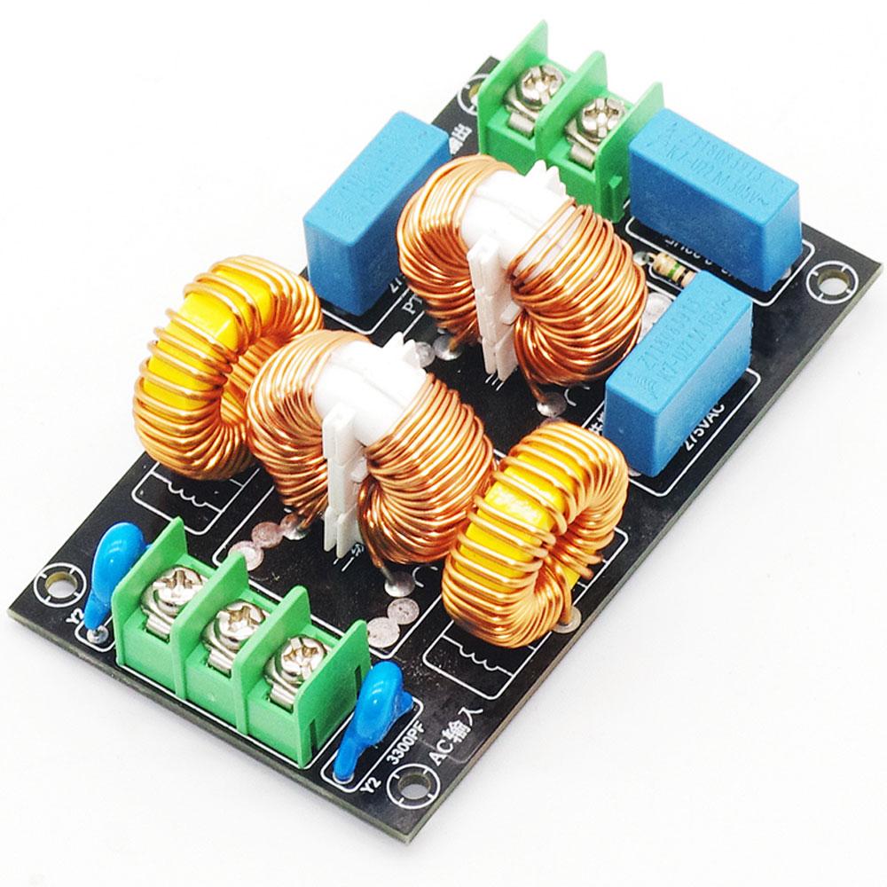 4A 10A 20A 3-stage EMI Power Filter Board AC 110V 220V EMI Filter FCC Electromagnetic Interference DIY Kit