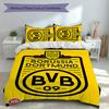 Набор из 3 предметов: Пододеяльник и 2 наволочки Borussia Dortmund, Мягкая и удобная ткань, Подходящий комплект постельного белья