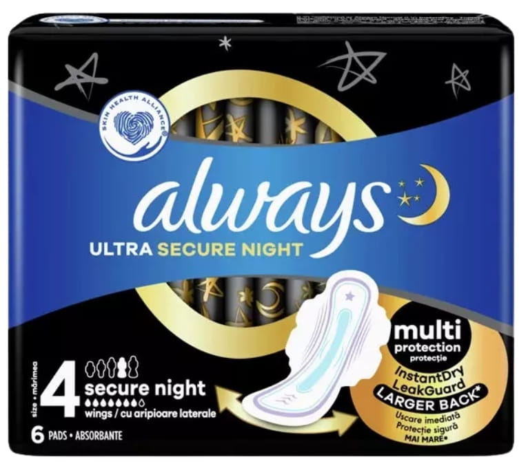 Sanitary Pads with Wings, ALWAYS ULTRA NIGHT