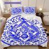 The square and compass of Freemasonry bedding, duvet cover, pillowcase, home decoration, birthday gift (1 * duvet cover+2 * pillowcase, coreless)