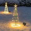 Солнечный садовый светильник Светодиодный свет Иллюминация Погодоустойчивый Автоматическая зарядка Питание от солнечной энергии Лампа-елка Рождественское украшение для улицы