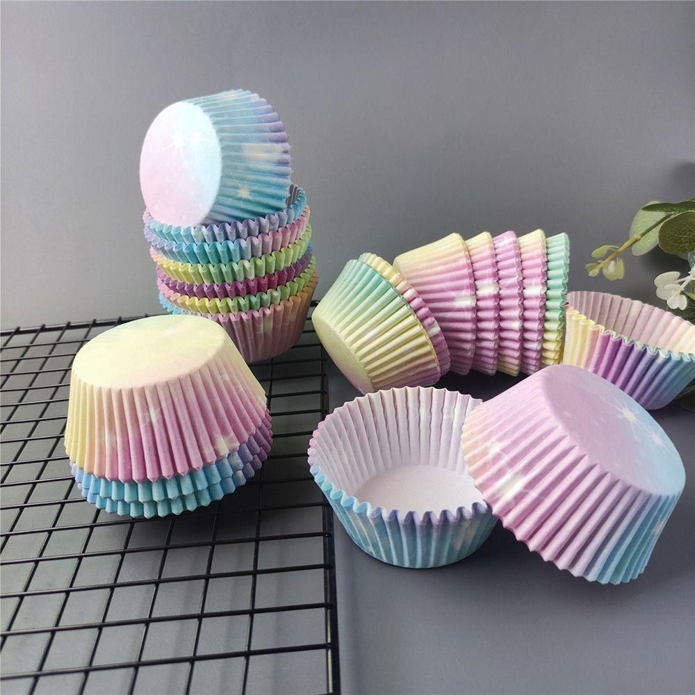 1000 шт. Жиронепроницаемая бумага Формочки для выпечки маффинов Одноразовые вкладыши для маффинов Модные обертки для кексов