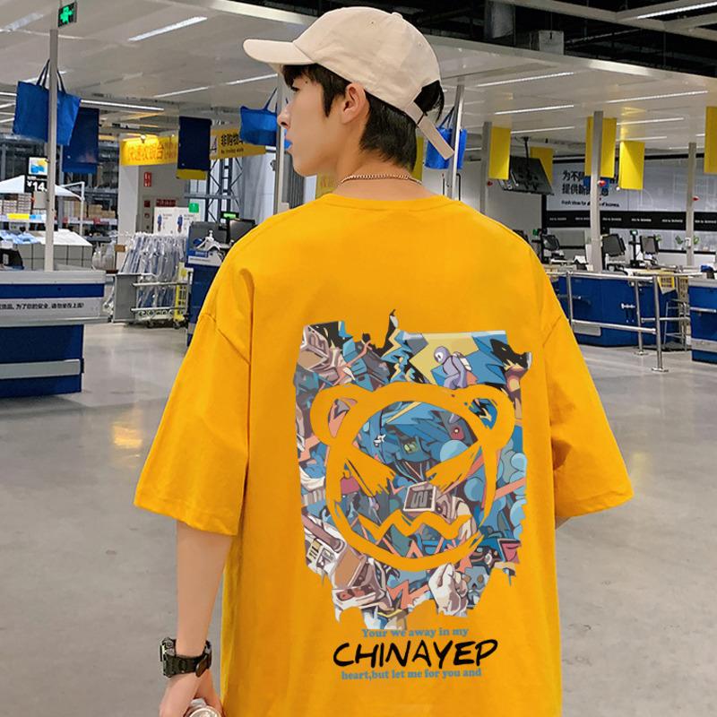 ZAZOMDE Fashion Oversized Tshirts Bear Print Unisex TShirt Summer Hip Hop Loose Tee High Street Tops Short Sleeve Cotton Clothing