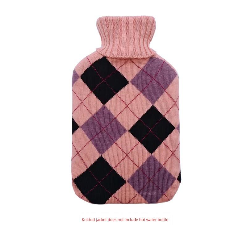 Hot Water Bottle Protective Cover, Winter Plush Cover, Cartoon Cloth Cover, Hand and Foot Warmer, Water-Filled Hot Water Bottle, Knitted Cover