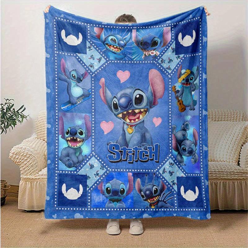 1pc. Stitch Cartoon Blanket, Home Decor Gift for All Seasons, Soft and Cozy Throw Blanke, Living Room, Travel, Camping, Car Blankets, Beach,