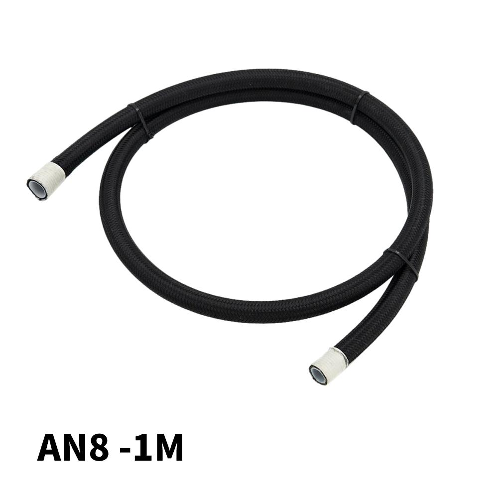 AN6 AN8 AN10 1M 3M Braided PTFE E85 Fuel Hose Oil Gas Cooler Hose Line Pipe Tube Outside 304 Stainless Steel Braided ide