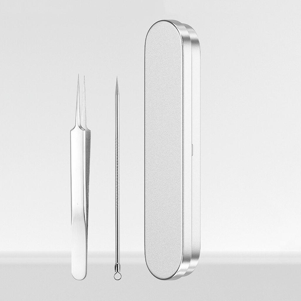 Набор инструментов для удаления черных точек Профессиональный экстрактор черных точек с футляром и 5-кратным увеличительным стеклом для удаления прыщей, черных точек, прыщей, лба, лица, носа