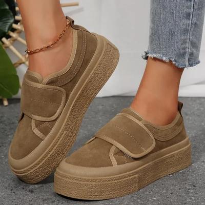 Модная женская обувь высокого качества с круглым носком, женская вулканизированная обувь, осенняя обувь с круглым носком, однотонная, для улицы, на платформе, повседневная, офисная женская обувь