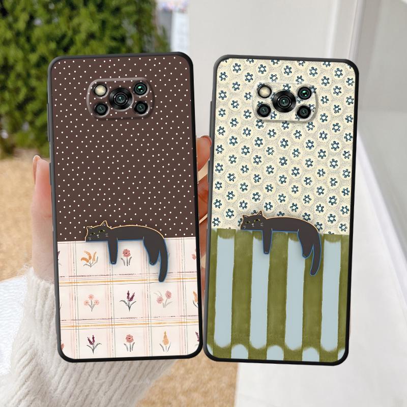 Мультяшная сетчатая кошка Чехол для телефона для Xiaomi Poco F8 M3 M4 M7 Pro C61 C50 C75 F1 F3 M5 X3 X4 X5 X7 Pro C71