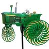 Tractor Wind Sculpture Decorative Windmill Green Tractor Windmill Stake for Patio Yard Garden Gift for Friends Family