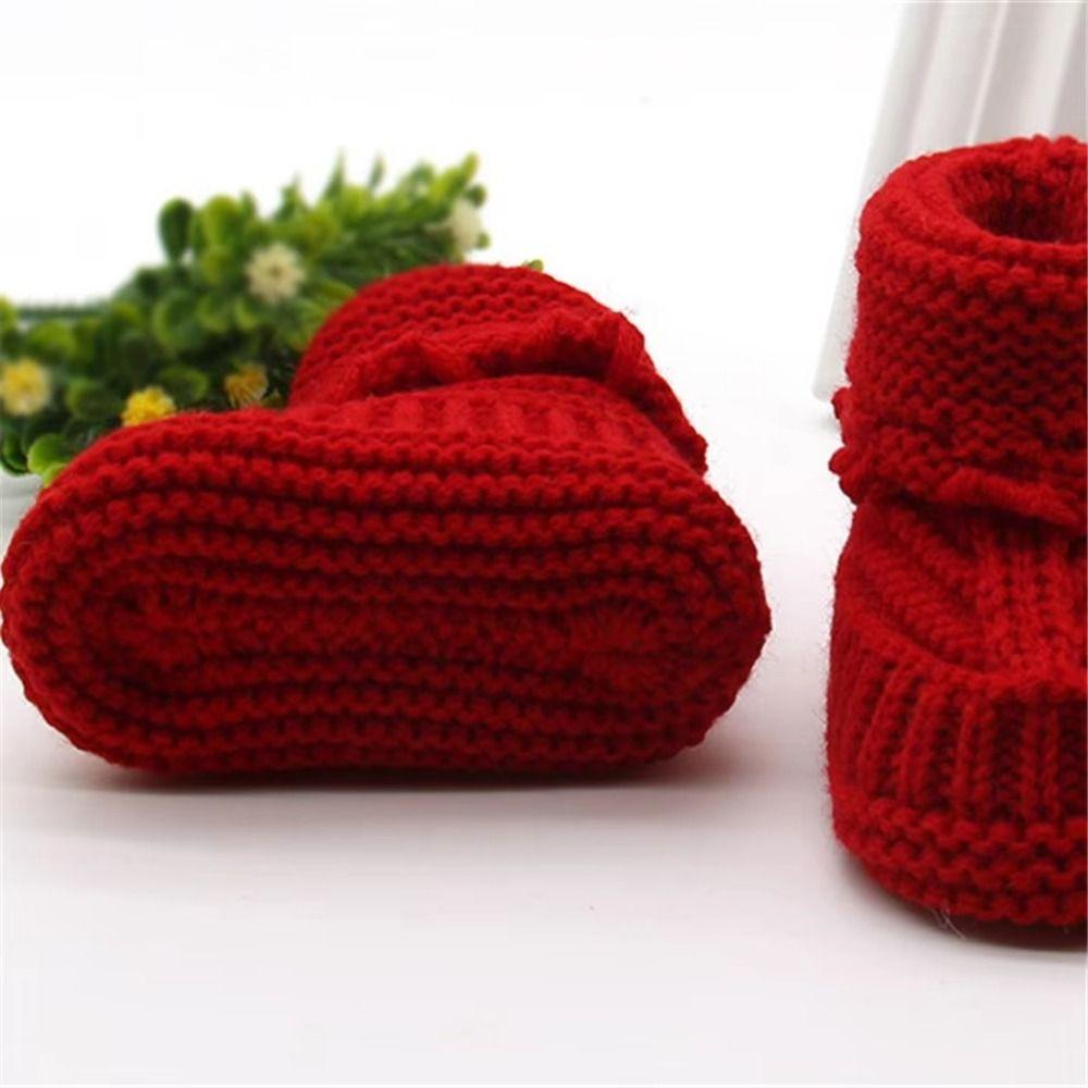 Soft Knit Baby Booties Handmade First Walkers Shoes New Toddler Warm Shoes