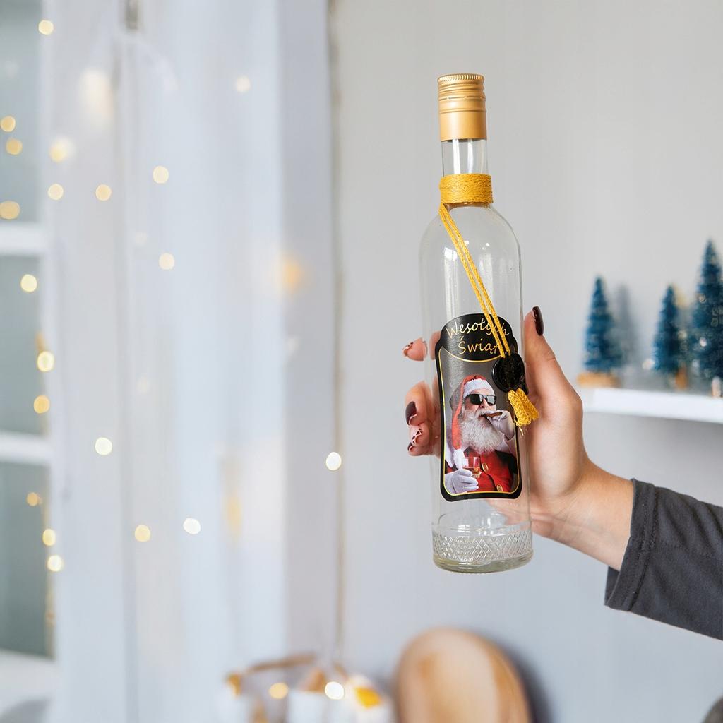 CHRISTMAS CRYSTAL 500 ml PREMIUM DECORATED bottle for vodka and liqueurs