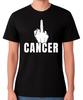 Футболка F#ck Cancer с изображением среднего пальца Саркастический юмор Унисекс