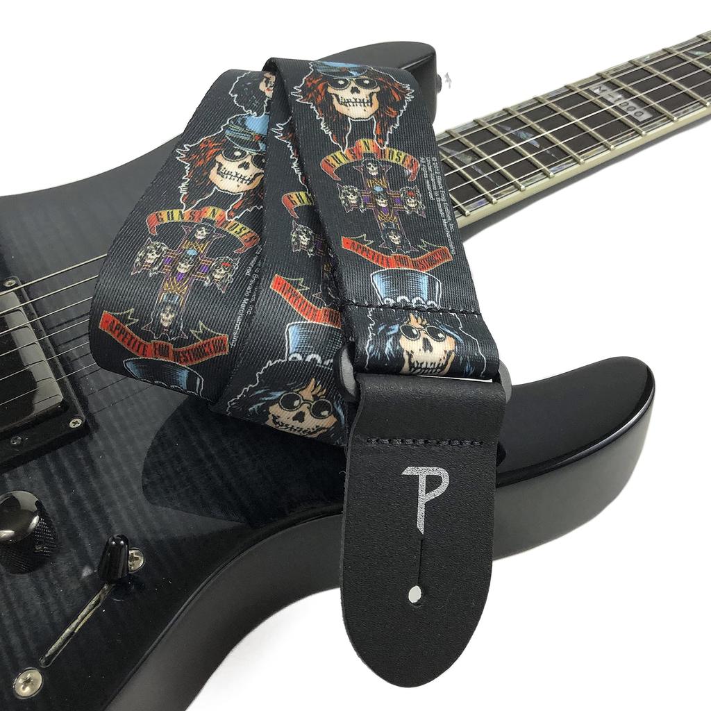 P Perri's Leathers Ltd. Poly Strap Roses Guitar Perri’s LPCP-6012 2" (Guns N' Strap)