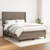 VidaXL Divan Bed with Mattress Taupe 140x190 Cm Fabric - Model 3131269
