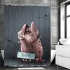 Шторка для душа Drop Scribble Pig, Декоративная шторка для душа для ванной, Водонепроницаемая шторка для душа с крючками
