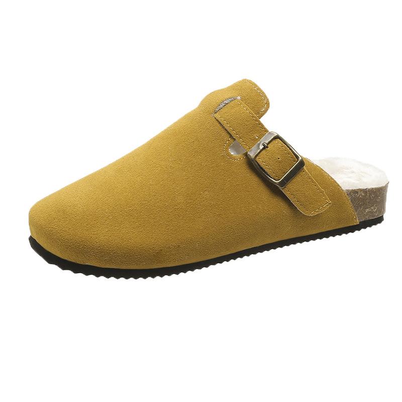 2024 европейские и американские большие полутапочки баотоу для женщин, носящих весну и лето, женские тапочки с плоской подошвой