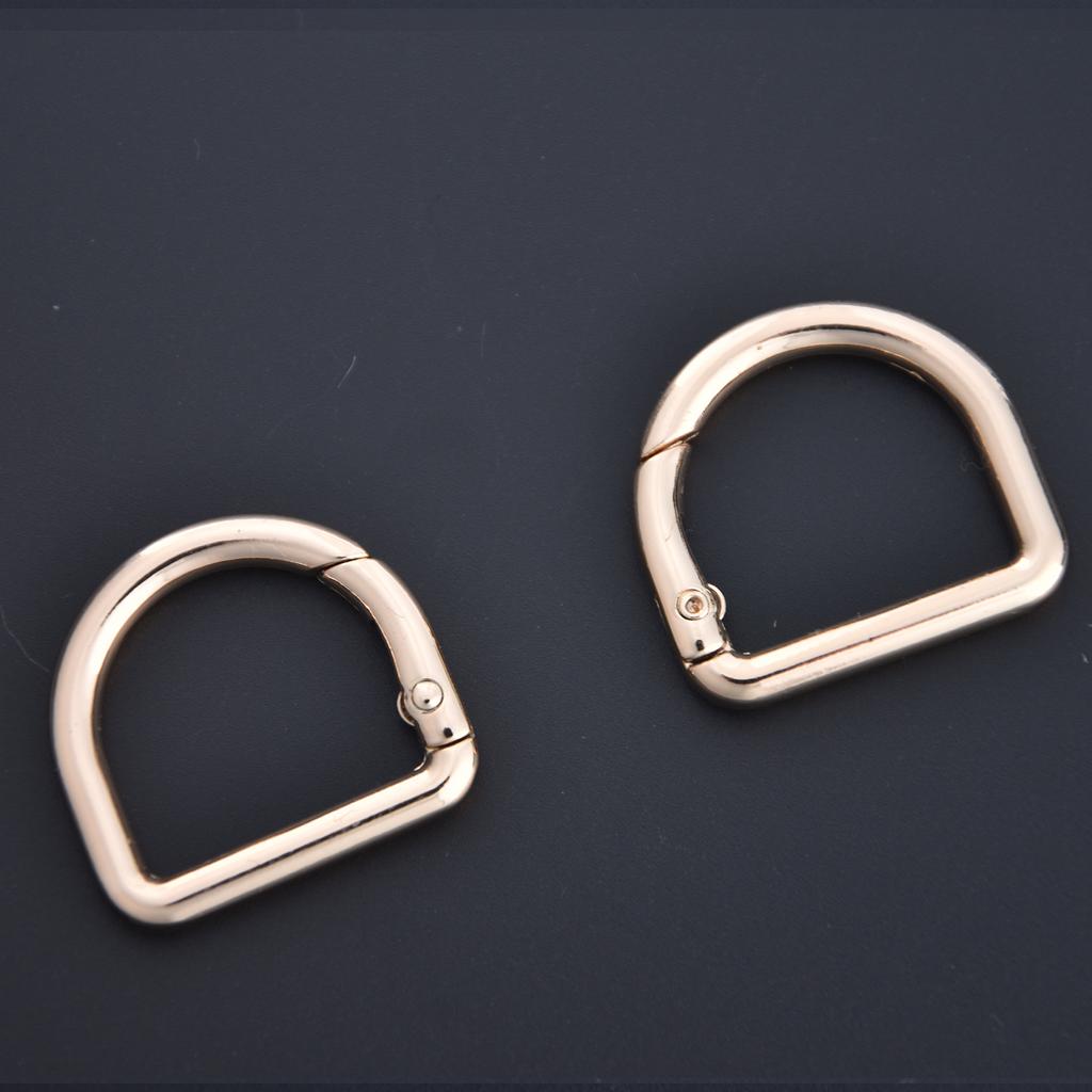 5pcs D Ring Openable Metal Buckles Bag Luggage Strap Connecting Clasp Spring Keyring Hardware Accessories