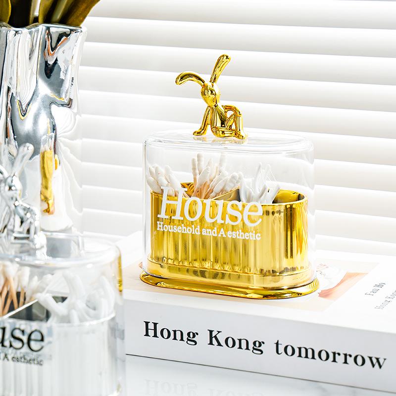 Luxury Toothpick and Cotton Swab Holder: Creative Personality Storage Jar