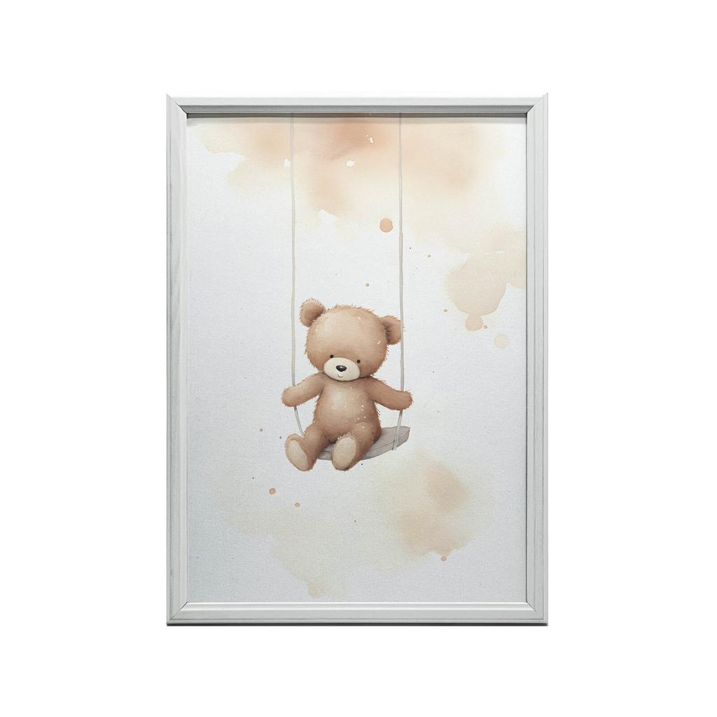 Miś Na Huśtawce Miś Na Huśtawce, 70X100 Cm, Bez Ramy, Papier Matowy 230 Gsm