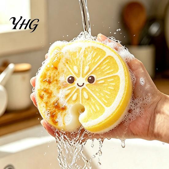 Heavy Duty Dishwashing Sponges Fruit Shaped Dish Sponge, Non-scratch Kitchen Cleaning Scrubber, Easy Rinse Rich Foam Extraction Versatile Surface Care