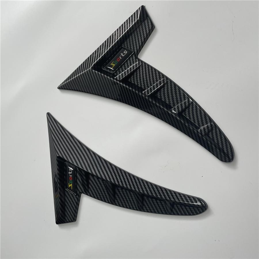 Carbon Fiber Look Car Side Fender Wing Air Flow Intake Vent Trim Stickers Sports