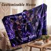 Custom Name Flannel Blanket,Solo Leveling Lightweight Warm Bed Blanket For Couch & Holiday Gift
