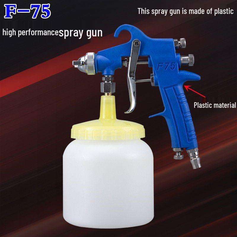 F75 High Atomization Latex Paint Sprayer for Furniture and Cars - Pneumatic Spray Gun with Lower Cup.