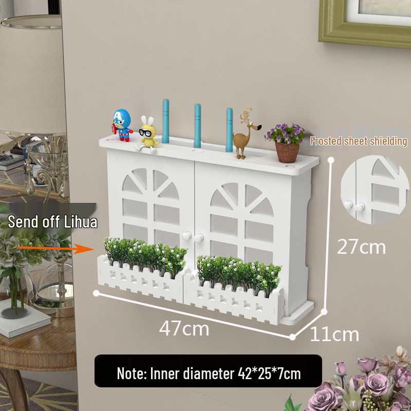 Настенная полка без сверления для Wi-Fi роутера и ТВ-приставки для гостиной/спальни