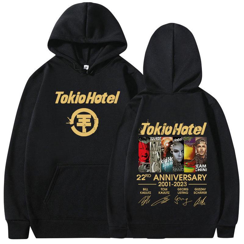 Немецкая рок-группа Tokio Hotel Худи для тура 2025 Мужские Женские Модные Худи в стиле Хип-Хоп Повседневные Свободные Лонгсливы