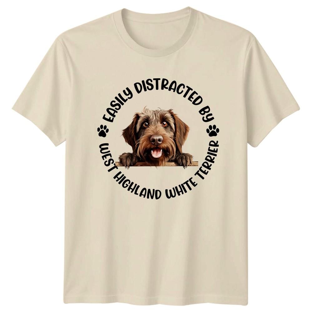 Easily Distracted By West Highland White Terrier Unisexs TShirt Unisexs Tee Graphic