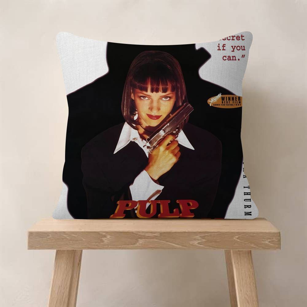 Movie Pulp Fiction Cushion Cover Inches Farmhouse Decor Home Throw Pillow Covers For Couch Decorations