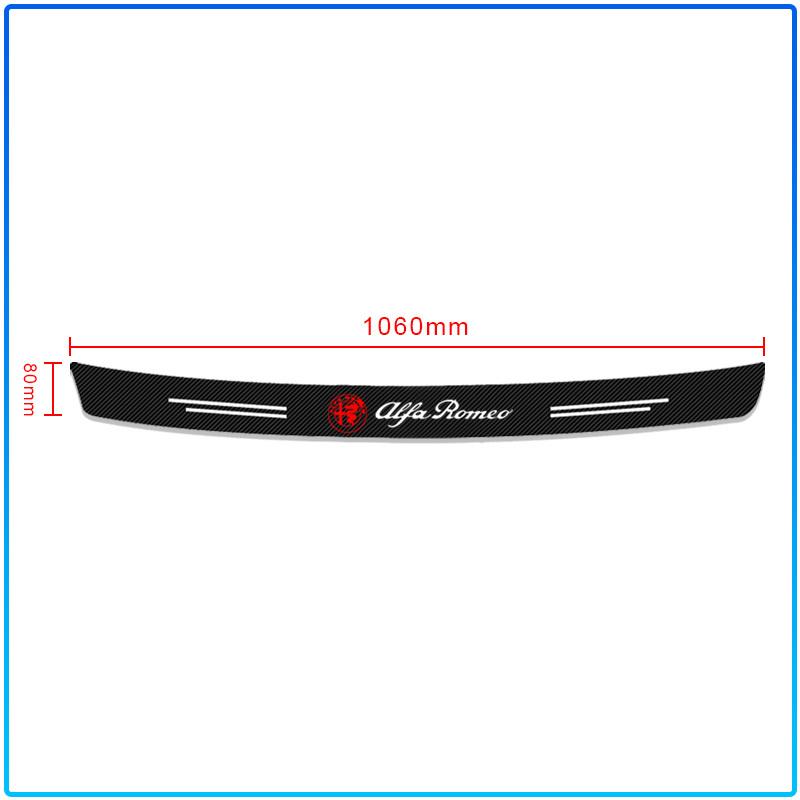 1pcs Carbon Fiber Car Trunk Rear Bumper Sticker Guard Plate Protector For Alfa Romeo 147 159 156 Giulietta Giulia Mito Spider Alpha Nheadrest