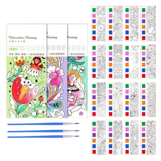 1/2/3/4 шт. Карманная книга для рисования акварелью, яркие цвета, закладка своими руками, веселая детская акварельная картина