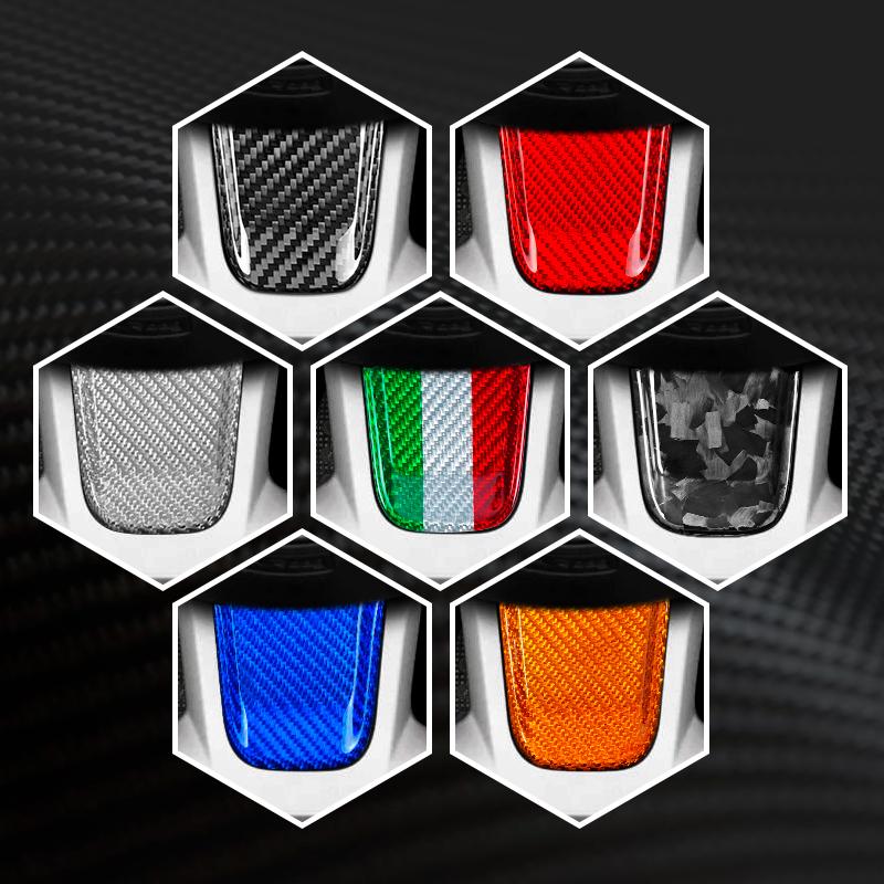 Carbon Fiber Steering Wheel Chin Decorative Sticker 6 Color Interior Accessory Kit for Fiat 500/ABARTH 2020-2023