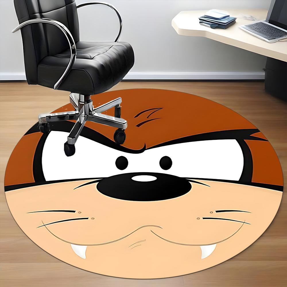 1PC Looney Tunes Cartoon Office Round Area Rug, Indoor Mat Suitable For Office, Under Office Chairs Bedroom Living Room Home Decor DT1212046
