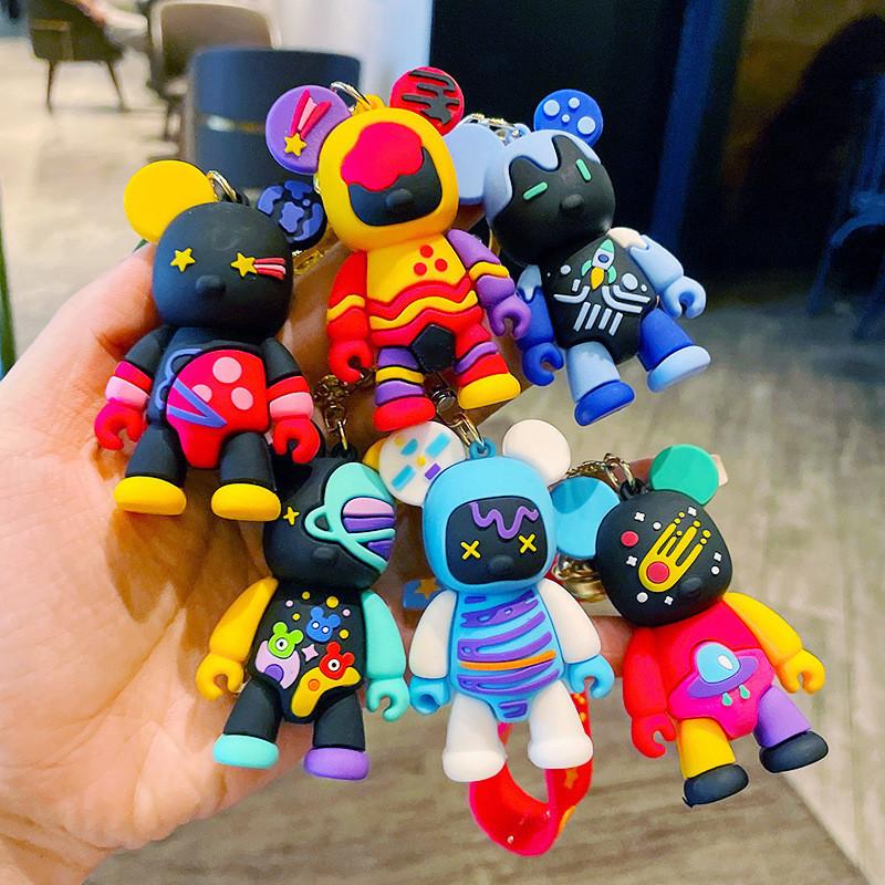 Очаровательный Креативный Красочный Брелок-Медведь-Граффити Идеально Подходит для Пар и Подарков