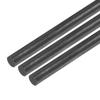 MECCANIXITY Graphite Rod, Graphite Stirring Rod Cylinder Stick Carbon Rod 305x17mm Black for Electrode, Melting Casting, Crucibles, Pack of 3